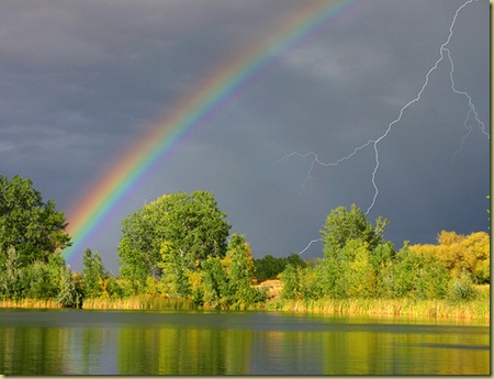 Rainbow and Spring Storm