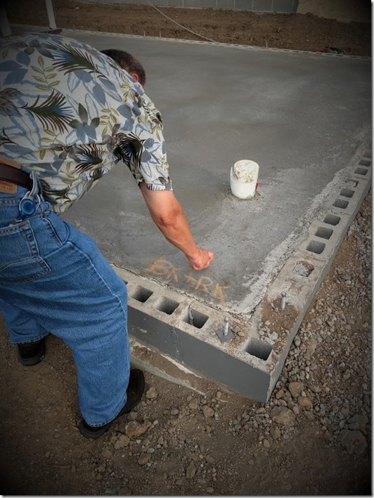 Bruce initialing our new house 7.11.18