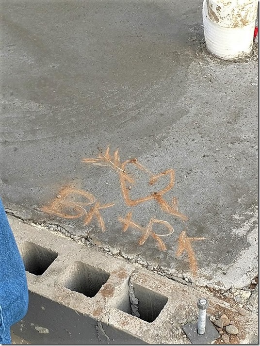 Initals on new house 7.11.2018