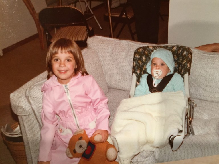 Karissa and Kim with Happy bear.JPG